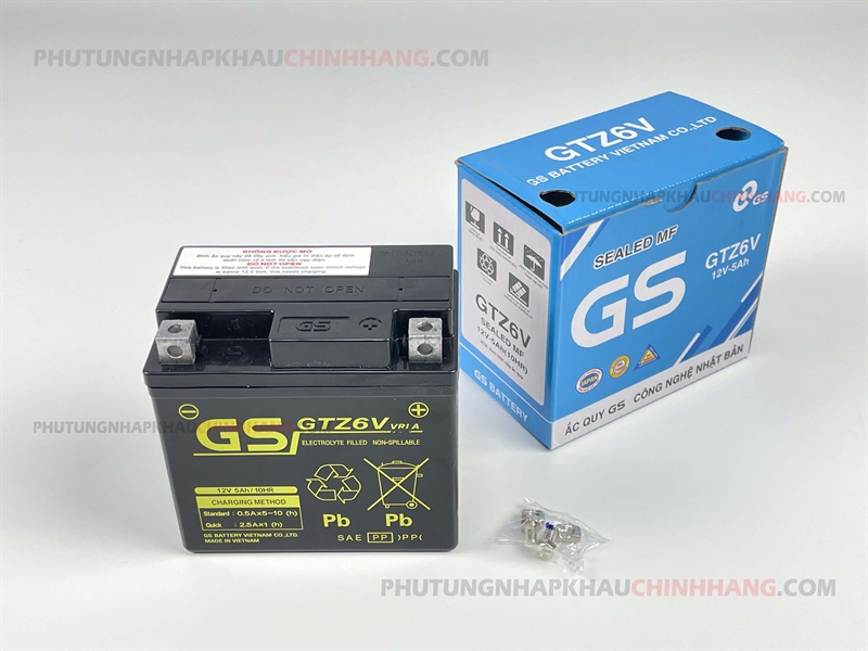 Bình ắc quy GS GTZ6V 12V - 5Ah