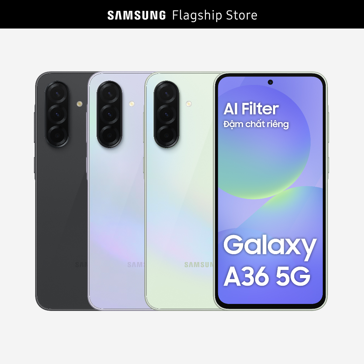 Điện thoại Samsung Galaxy A36 5G, Màn Hình FHD 6.7”, Mặt lưng kính, AI-My Filter, Chip Snapdragon 6 Gen 3, Sạc 45W