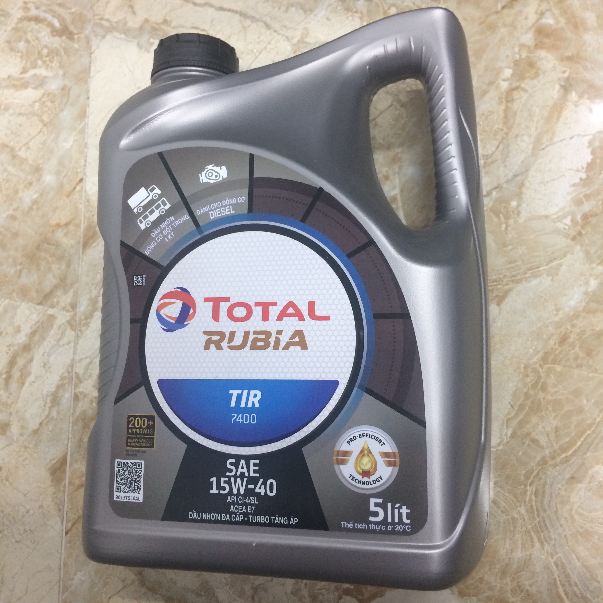 [HCM]Nhớt động cơ dầu Total RUBIA TIR 7400 15W40 5L - Dầu nhớt Total