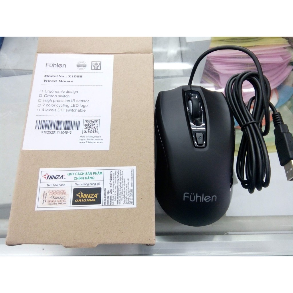 Chuột có dây fuhen l102 cổng usb