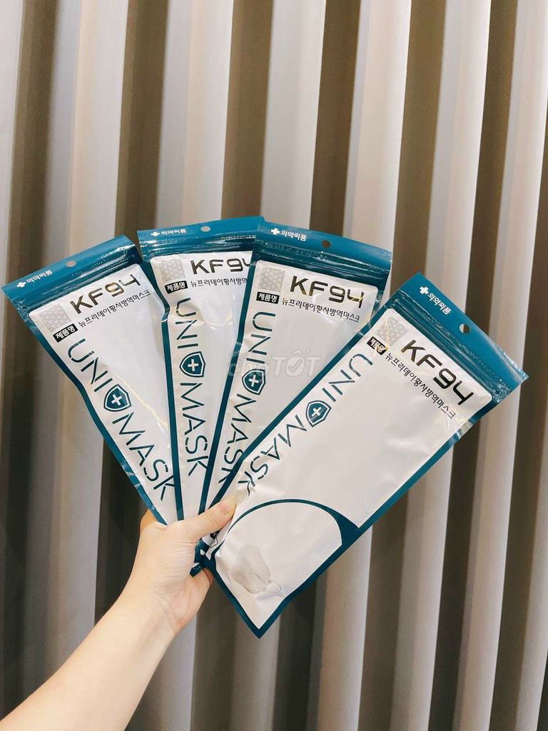 Khẩu trang kf94 kháng khuẩn - khẩu trang 4d unimask hàn quốc 4 lớp