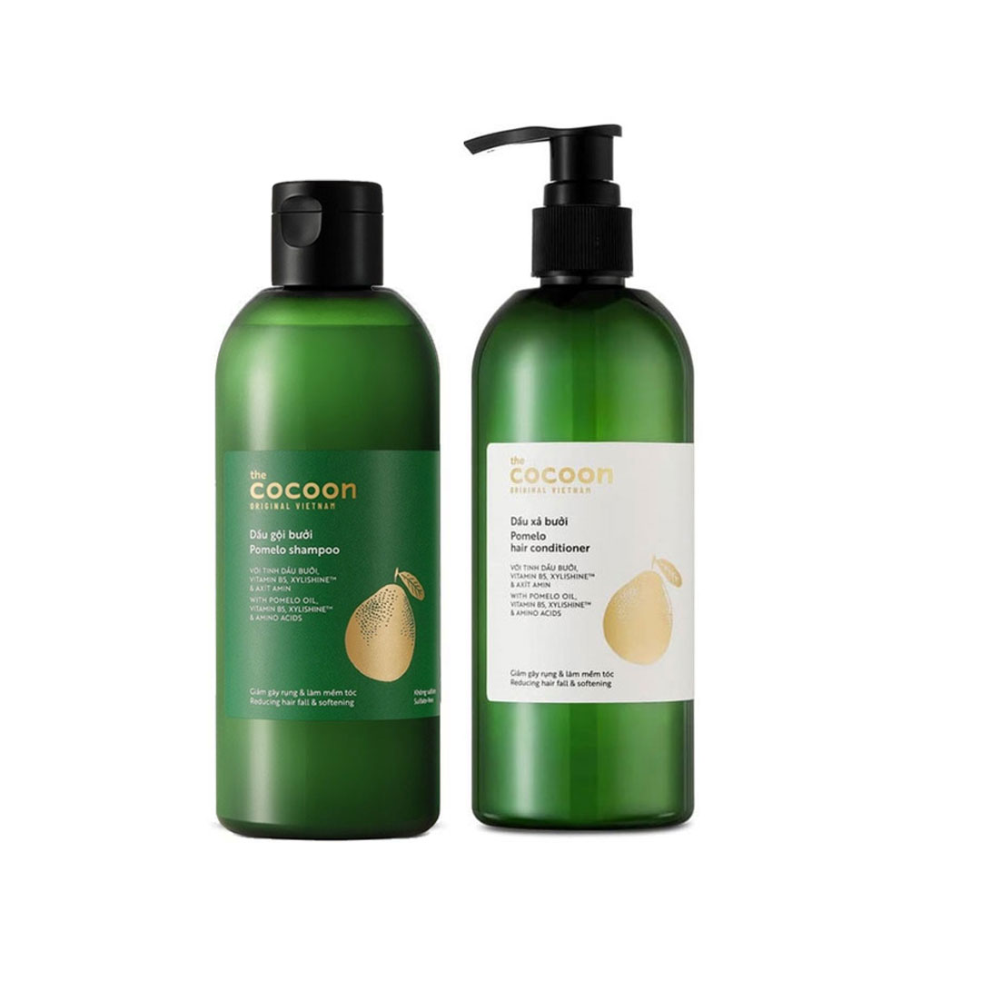 Bộ dầu gội bưởi + dầu xả vỏ bưởi pomelo cocoon 310ml