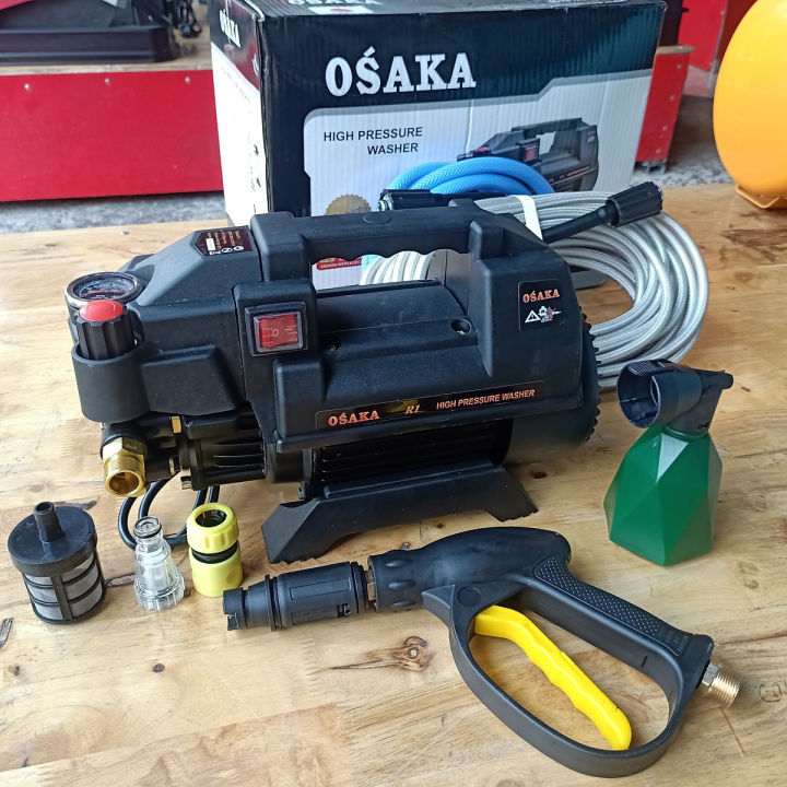 Máy rửa xe chỉnh áp Osaka - Máy rửa xe cầm tay. Máy rửa xe Osaka 2800w chỉnh áp đầy đủ phụ kiện, tặng bình phun xà bông bọt tuyết