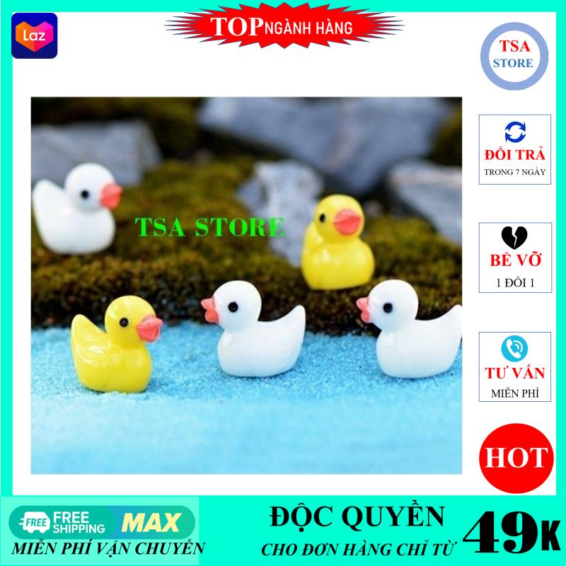 Tiểu cảnh mini Vịt bơi mini trang trí tiểu cảnh sen đá/chậu cây mini/terrarium/hồ cá/bonsai/hòn non bộ/sen đá/xương rồng TSA STORE