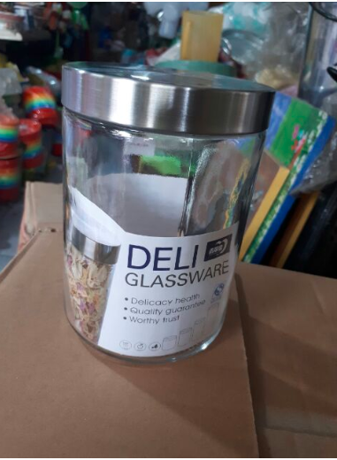 Hủ thuy tinh deli nắp bạc 900ml-1200ml-1600ml-2100ml