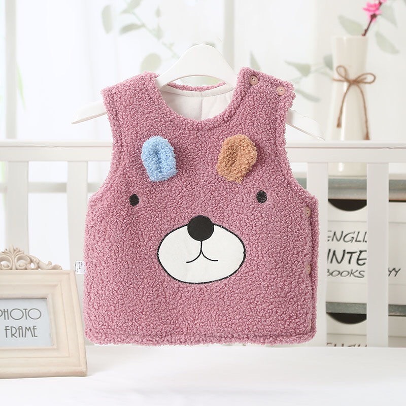 Áo gile lót nỉ cho bé trai bé gái mặc mùa đông cực ấm nhiều màu hợp thời trang DOMADO Gl01