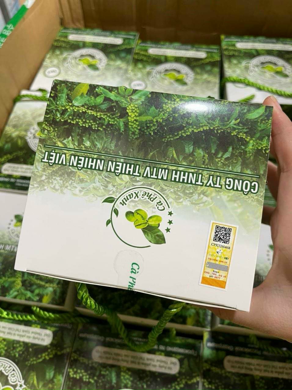 Cà phê xanh giảm cân đẹp da hộp 30 gói có thẻ cào trúng thưởng