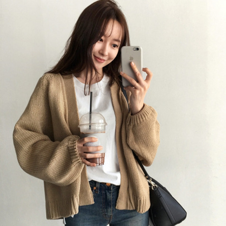 Áo khoác cardigan len dáng Hàn Quốc form rộng KL07