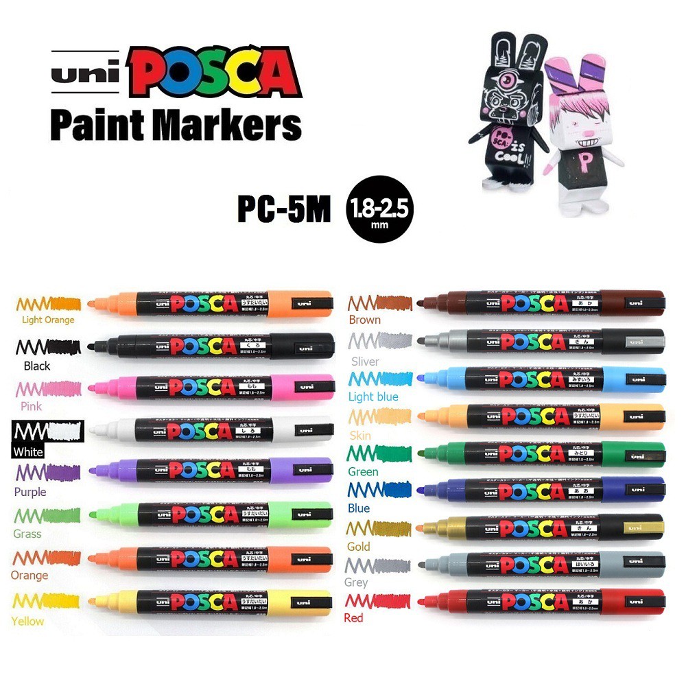 Bút vẽ trên nhiều chất liệu PC-5M Uni Posca Paint Marker