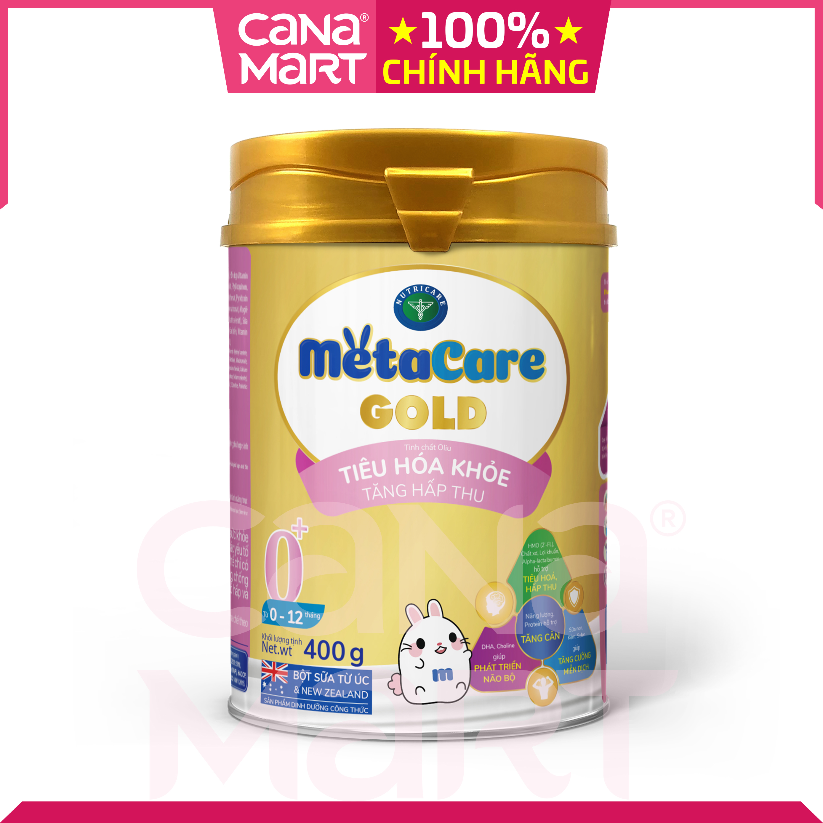 Sữa bột Nutricare MetaCare Gold 0+ tiêu hóa khỏe tăng hấp thu