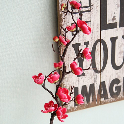 Cành Đào Giả Trang Trí - Hoa Giả Y Như Thật Liz Flower - Cành Hoa Đào Ta Trang Trí Tết