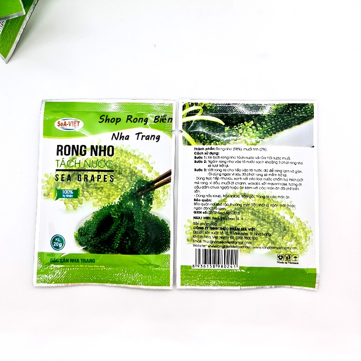 Rong nho tách nước Sea Việt gói 20g