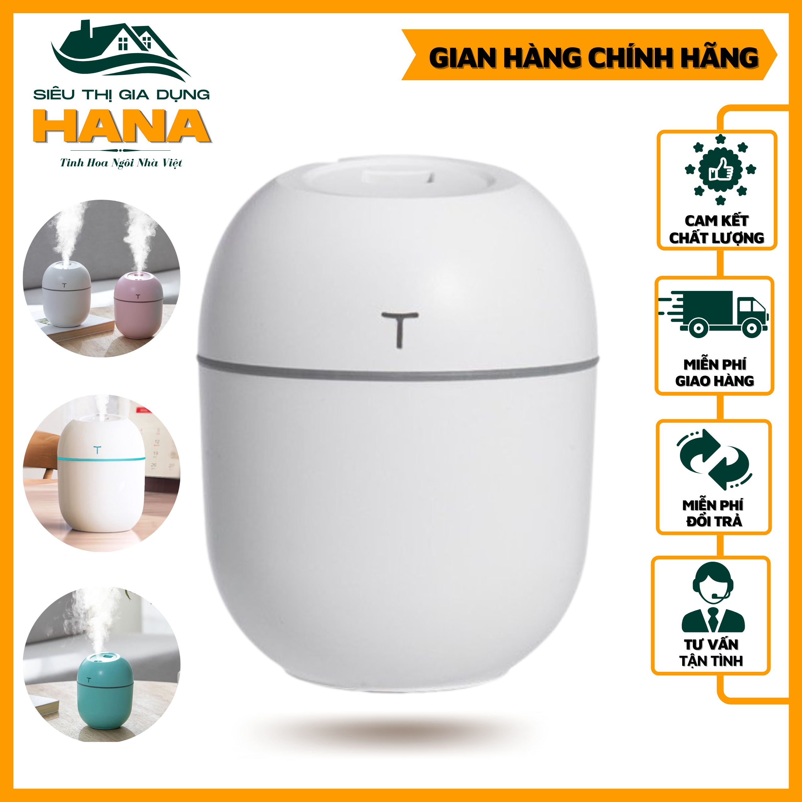 Máy Phun Sương Tạo Độ Ẩm, Máy Xông Tinh Dầu, Khuếch Tán Tinh Dầu Cho Phòng Ngủ, Phòng Làm Việc, Trên Xe, Nhỏ Gọn Tiện Dụng, giadungtienich.store