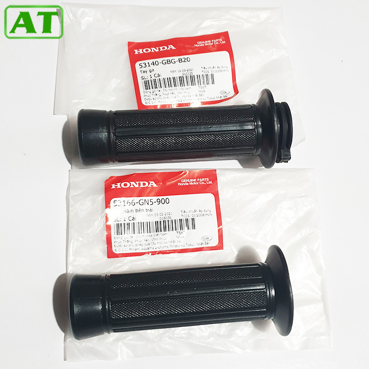 Bộ 2 tay nắm xe dream chính hãng honda chất liệu cao su màu đen