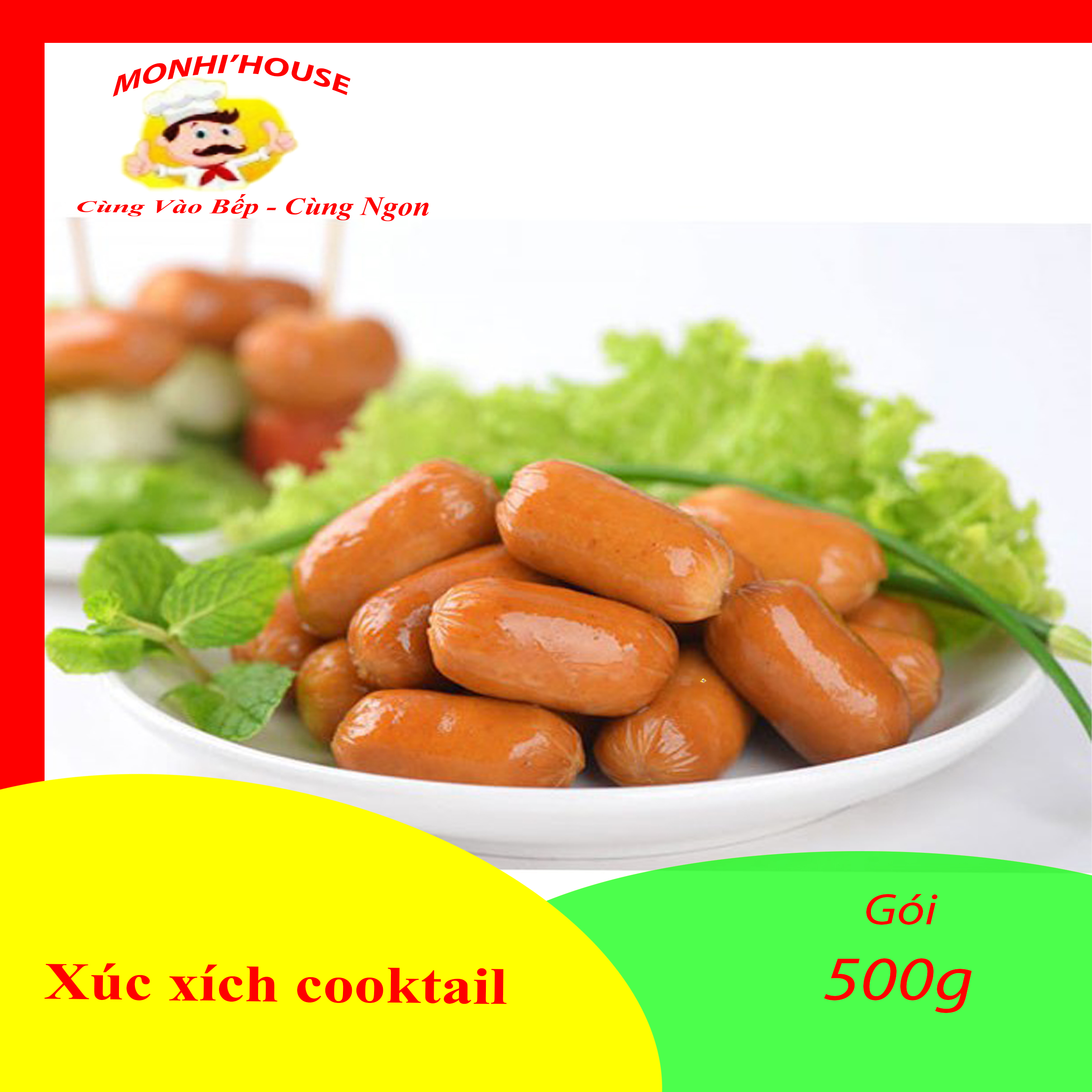 Gói 500gr xúc xích cocktail đna