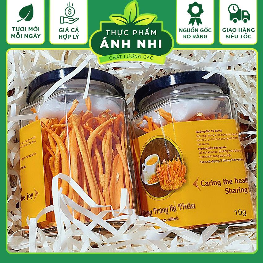 Nấm đông trùng hạ thảo khô sấy thăng hoa dùng nấu nước ngâm mật ong ăn lẩu