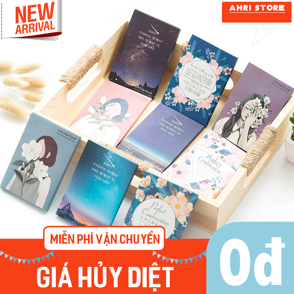 Gói 50 miếng giấy thấm dầu , bảo vệ da mặt sạch dầu cho cả nam và nữ 16GTD