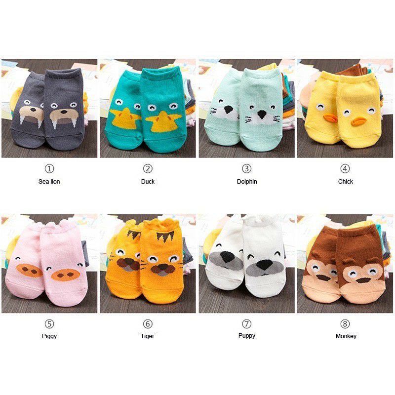 Combo 10 đôi tất Kid có chống trượt cho bé trai/bé gái