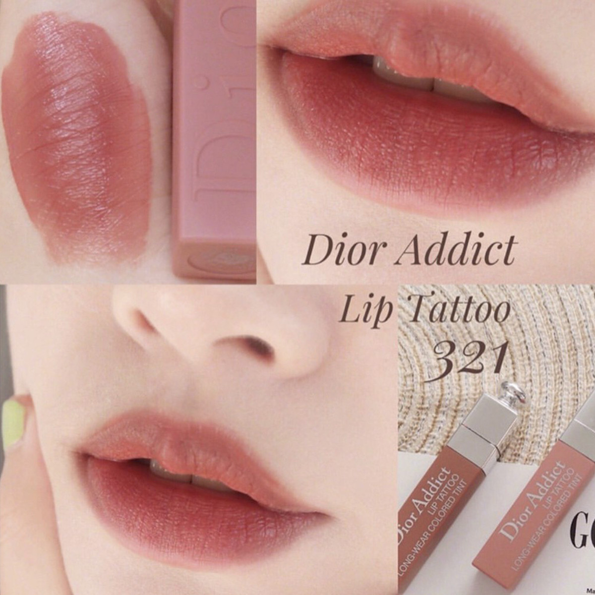Son kem lỳ Dior Addict Lip Tattoo Full Box chính hãng