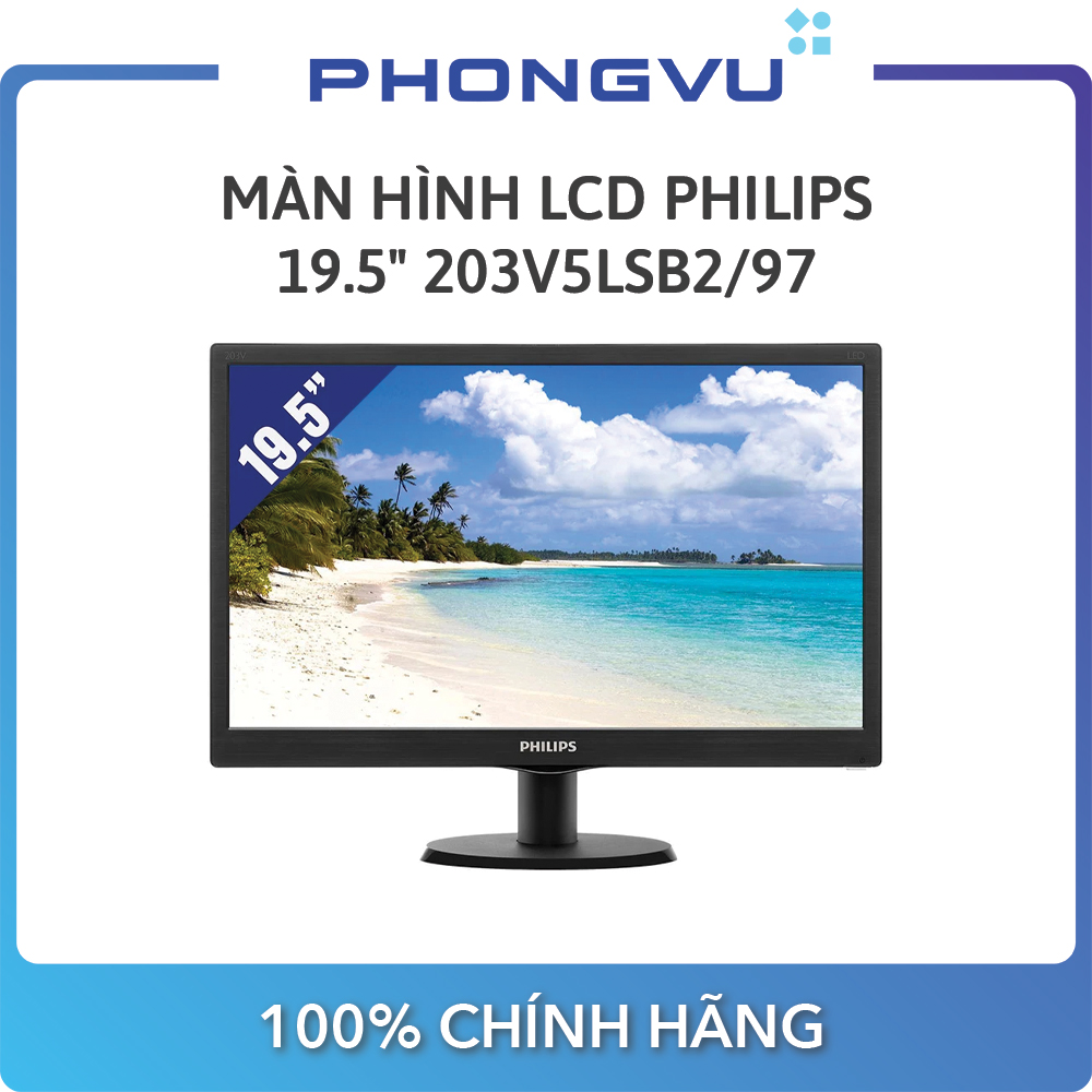 Màn hình lcd philips 19.5" 203v5lsb2/97 - bảo hành 36 tháng