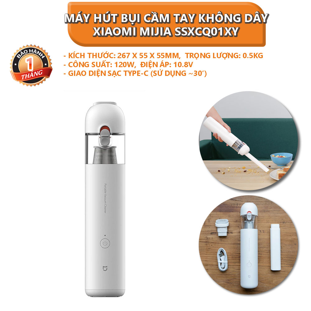 Máy hút bụi cầm tay không dây mini Xiaomi Mijia Vacuum Cleaner SSXCQ01XY - Bảo hành 1 tháng