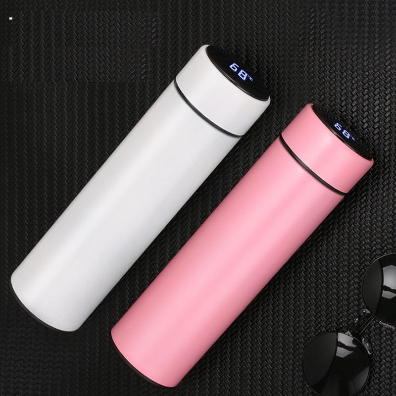 [Có Video] Bình nước giữ nhiệt INOX 304 Thông Minh có đèn LED hiển thị báo nhiệt độ 500ml