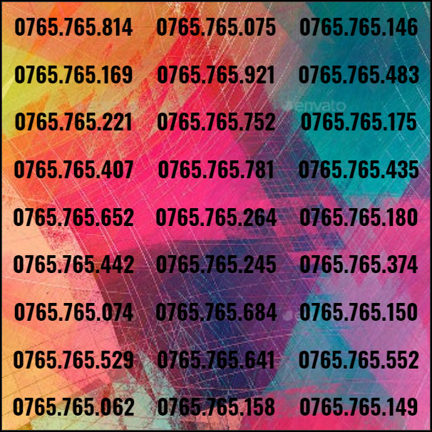Sim lặp 3 số 765 769 phong thủy