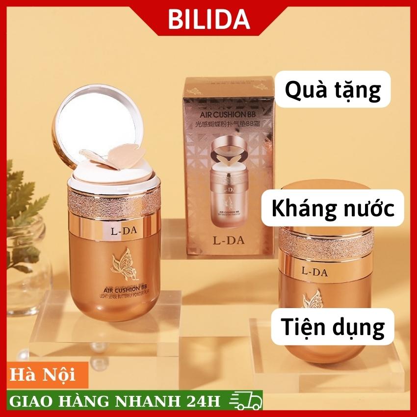 Phấn nước kiềm dầu air cushion bb l-da dưỡng ẩm, chống nước, tạo lớp trang điểm mịn màng không tì vết - bilida