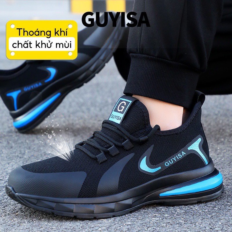 Giày bảo hộ lao động nam nữ thời trang siêu nhẹ siêu bền cao cấp guyisa mã 1135