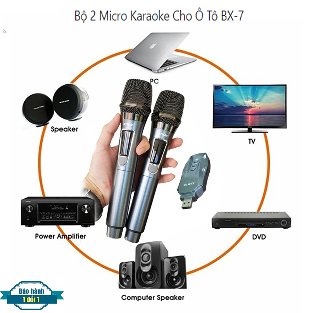  Micro Karaoke Xe Hơi Cao Cấp Excelvan K18V Mic Hát Karaoke Ô Tô Đa Năng BX7 Chống Hú Tốt Bắt Sóng Khỏe Độ Nhạy Cao Kết Nối Đa Dạng Với TiVi Loa bluetooth Laptop Smartphone Ô Tô Mixer Amply 