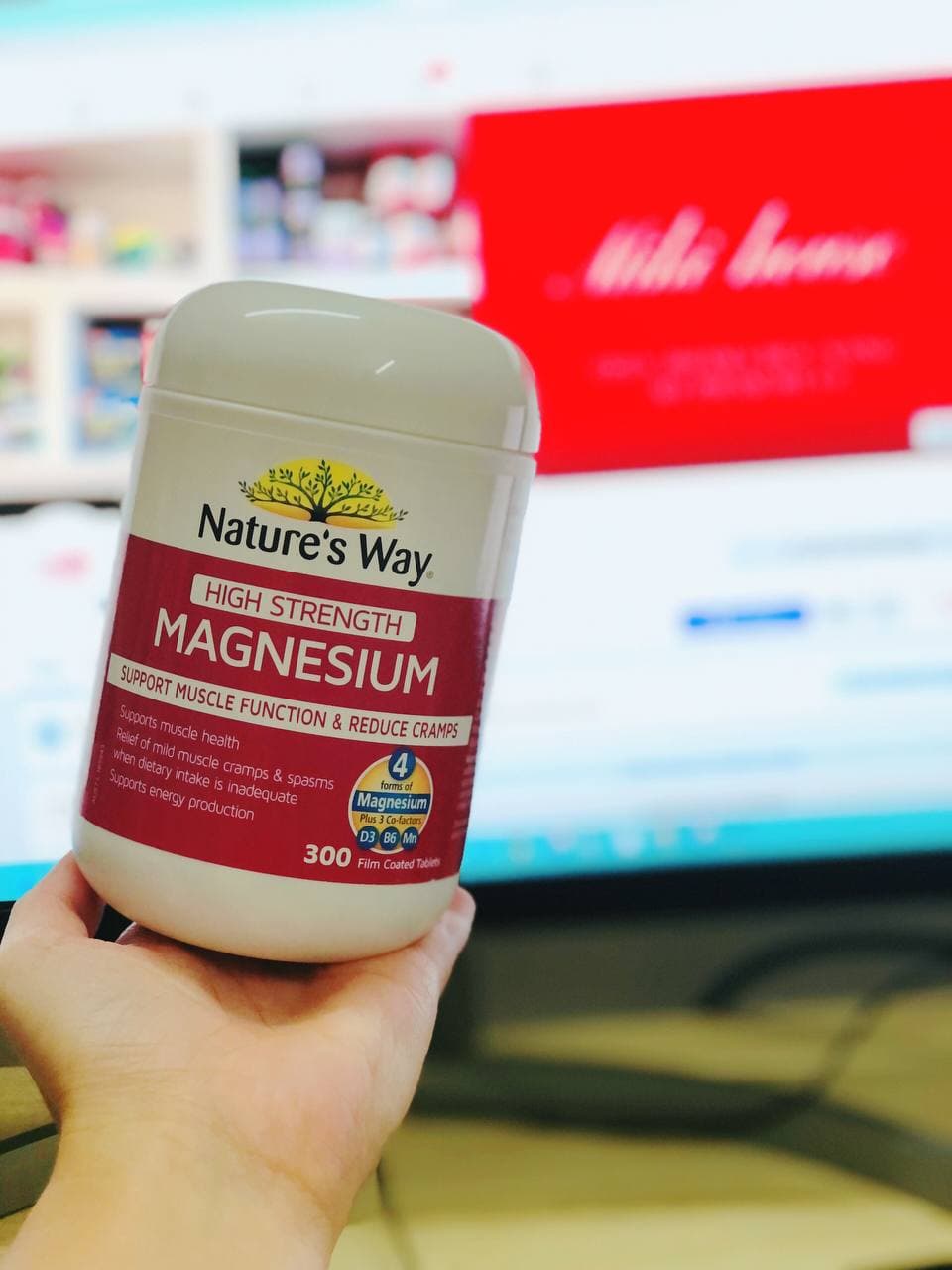 Viên bổ sung Magie của Úc Nature’s Way Magnesium 600mg 300 viên