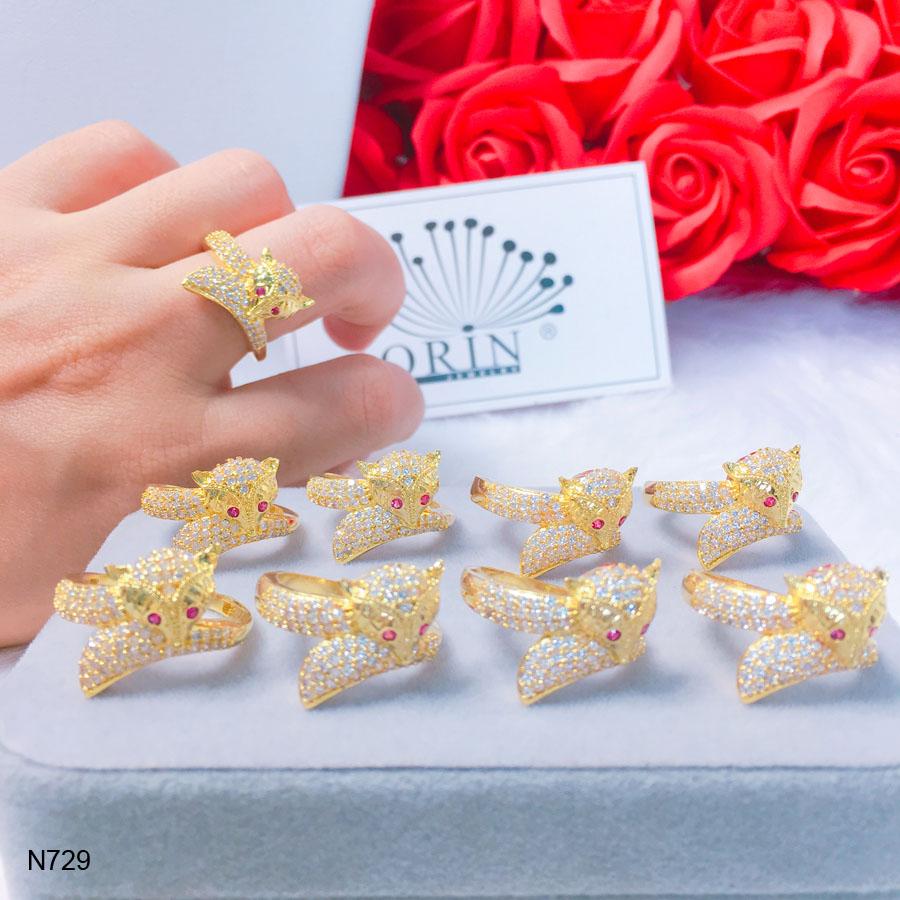 Nhẫn nữ, nhẫn hồ ly đính đá thiết kế cao cấp Orin N729 - Long Tien