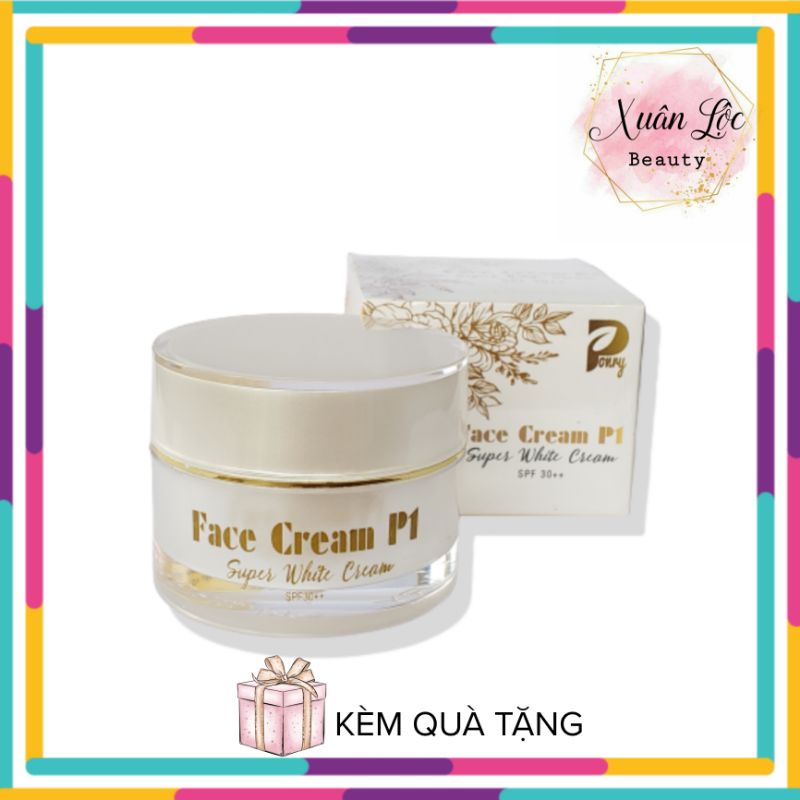 Face Cream P1 Ponry dưỡng trắng da se khít lỗ chân lông size 10gr kèm quà tặng