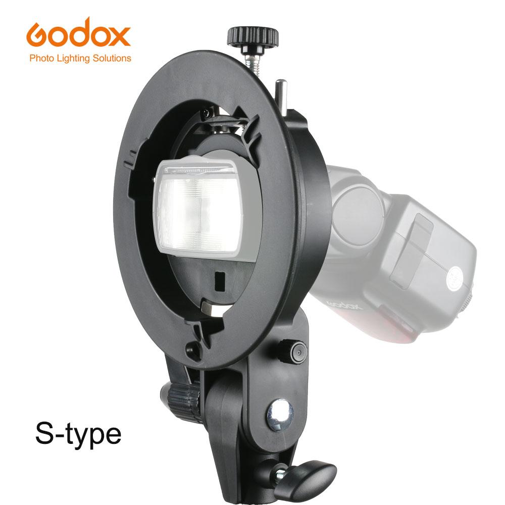 Godox Giá Đỡ Dạng Chữ S Giá Đỡ Bowens S, Cho Canon Godox Nikon Sony Fuji Speedlite Flash Snoot Đĩa Làm Đẹp Softbox Tổ Ong