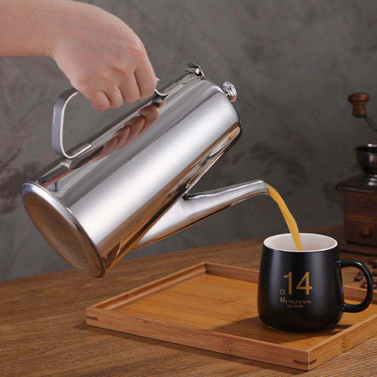Bình inox đựng trà đá, cà phê, chất liệu inox cao cấp vòi dài, dung tích 2000ml
