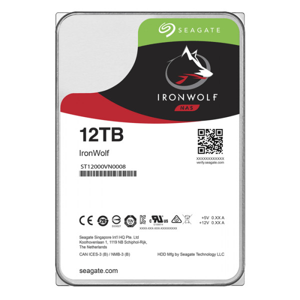 Ổ cứng hdd seagate ironwolf 12tb st12000vn0008 chuyên dụng cho nas - hàng chính hãng