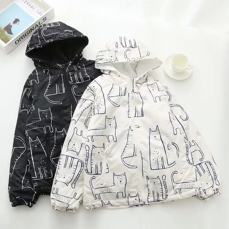 Áo khoác dù mèo lười kiểu dáng hàn quốc hc023