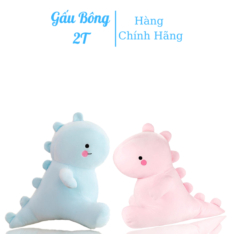 Gấu Bông Gối Ôm Gấu Bông Cute Khủng Long Má Hồng Dễ Thương Vải Nhung Mềm Mịn Lót Bông Gòn Cao Cấp