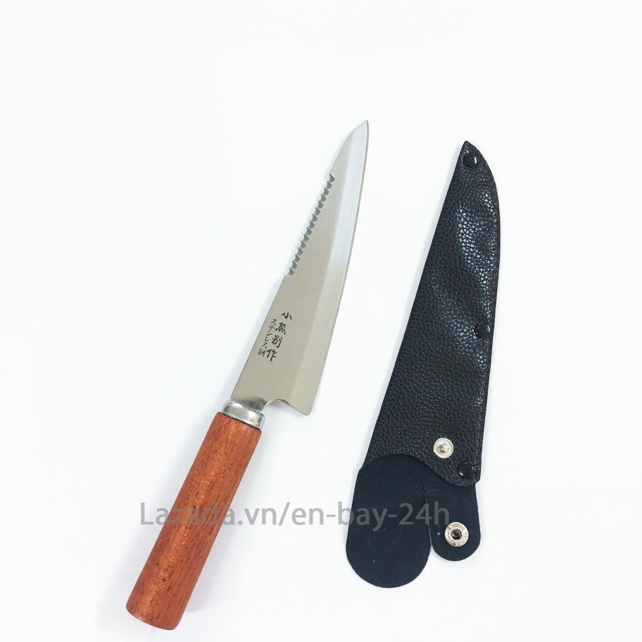 Dao thái Sasimi GG315 Xuất xứ Hàn Quốc cán gỗ lưỡi thép không gỉ 17.5cm