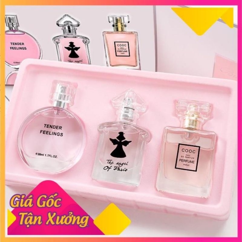 Set 3 chai nước hoa maycreta 30ml sang trọng