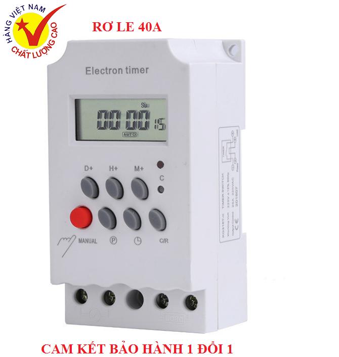 Thiết bị hẹn giờ bật tắt đèn đường máy bơm nước công suất lớn 3000W 25A 220V KG316T PIN TỰ SẠC MẪU MỚI 2021 ĐỘ BỀN CAO HƠN công tắc hẹn giờ kg316t timer hẹn giờ điện tử