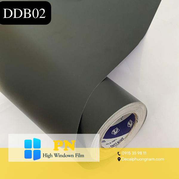 Decal đen sần, nhám , dán xe dán laptop, dán sàn khổ 1m2