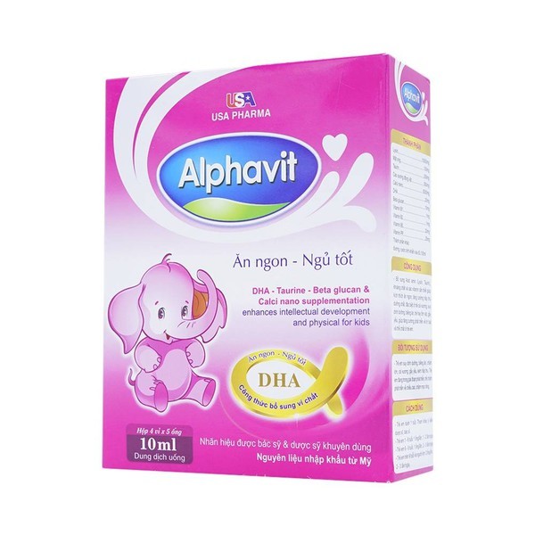 [hàng chính hãng] Alphavit ăn ngon ngủ tốt -bổ sung acid amin, vitamin và các khoáng chất cần thiết giúp kích thích ăn ngon, tăng cường hấp thu dưỡng chất - Alphavit