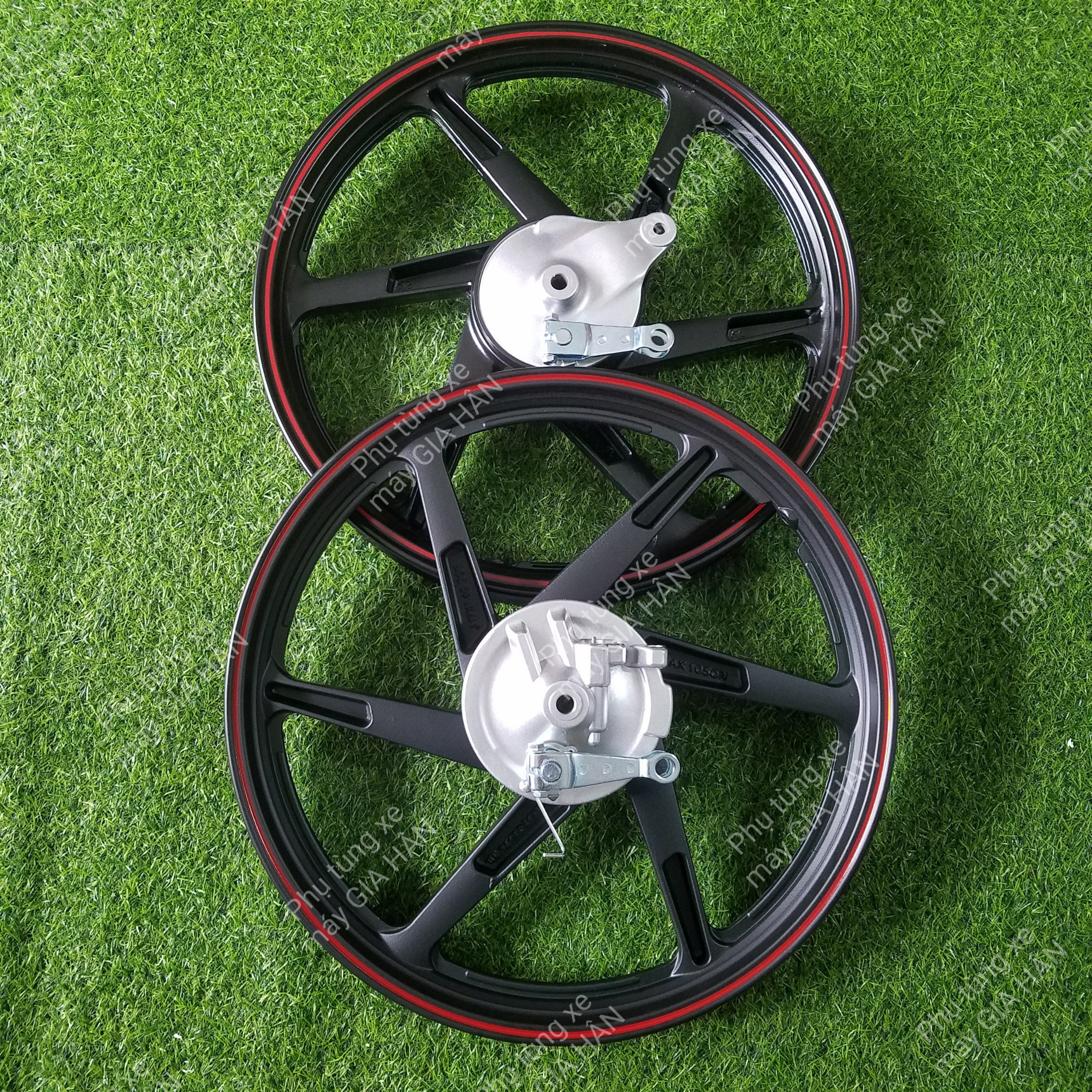 Bánh mâm 6 cây satria 2 thắng đùm trước sau phanh cơ dành cho các dòng honda wave và honda dream lăp như zin msp 0043