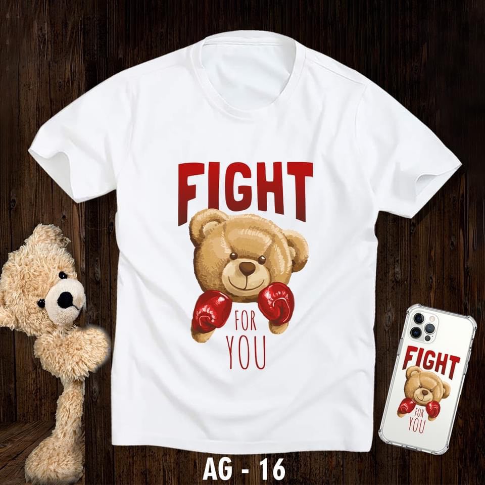 BIG SIZE ÁO THUN UNISEX GẤU ĐẤM FIGHT FOR YOU