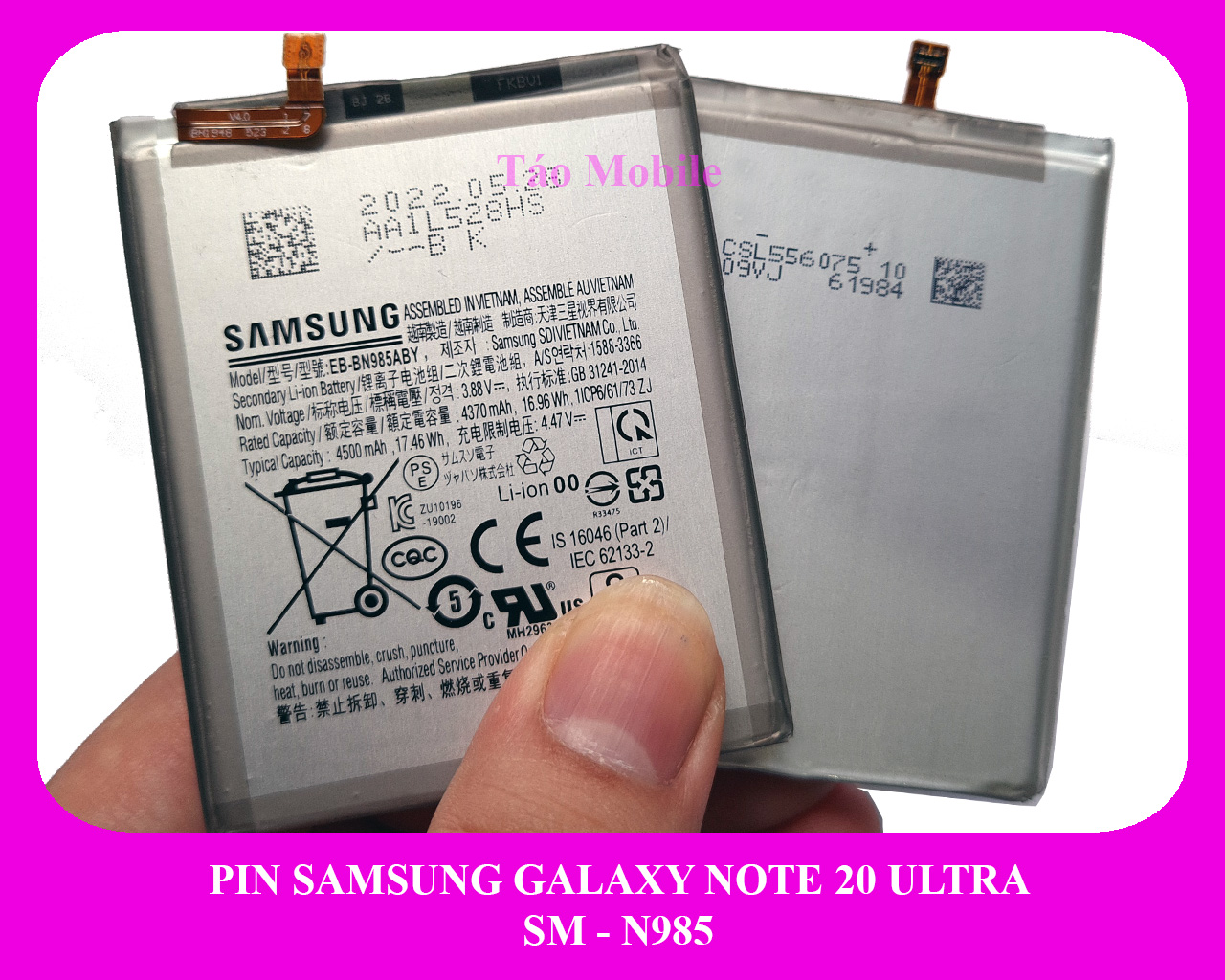 Pin samsung galaxy note 20 ultra zin công ty n985