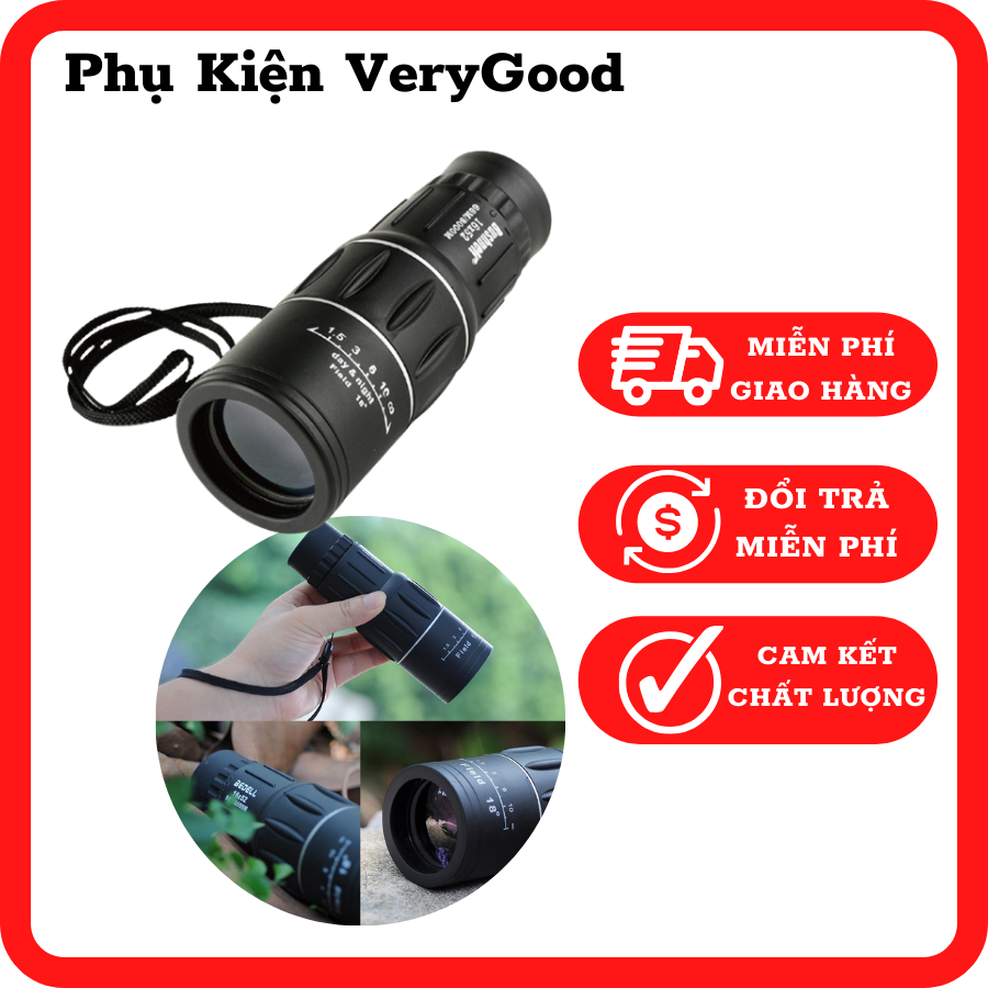 Ống nhòm siêu xa nhìn đêm rõ nét, Ống nhòm xuyên đêm, Ống Nhòm Một Mắt Siêu Nét Bushnell, Monokular 16x52