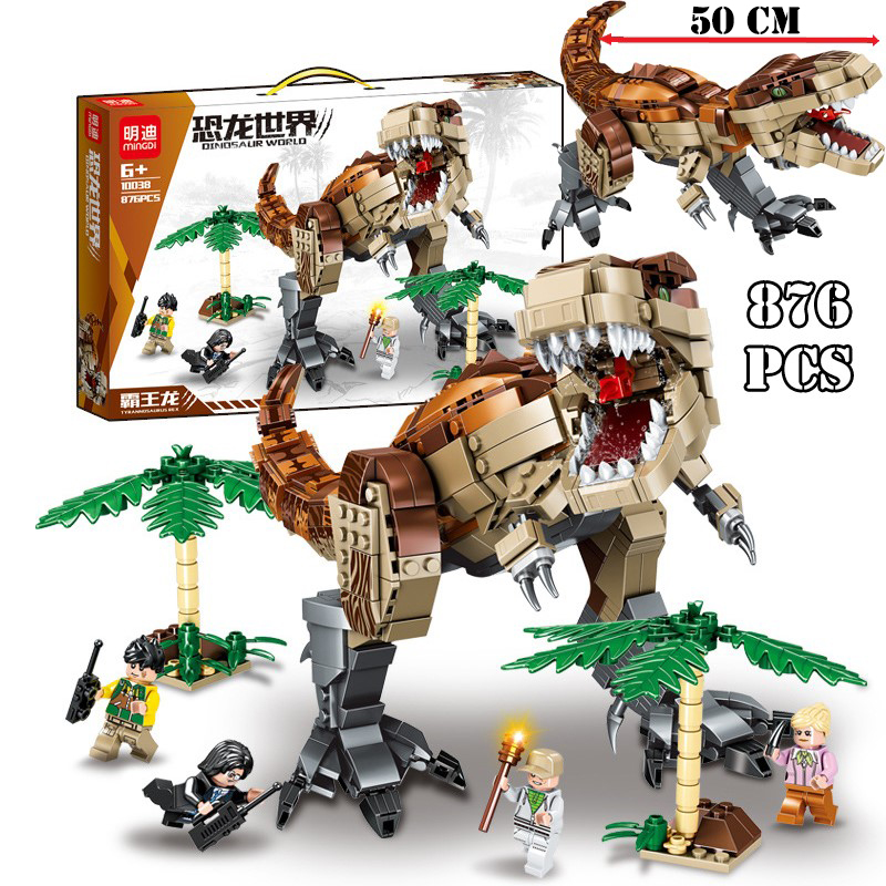 876 chi tiết - bộ đồ chơi trẻ em xếp hình khủng long, lắp ghép mô hình khủng long, lắp ráp khủng long