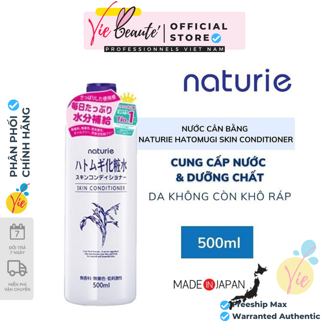 Toner Naturie ý dĩ cân bằng da - Lotion Naturie toners Hatomugi Nhật Bản 500ml