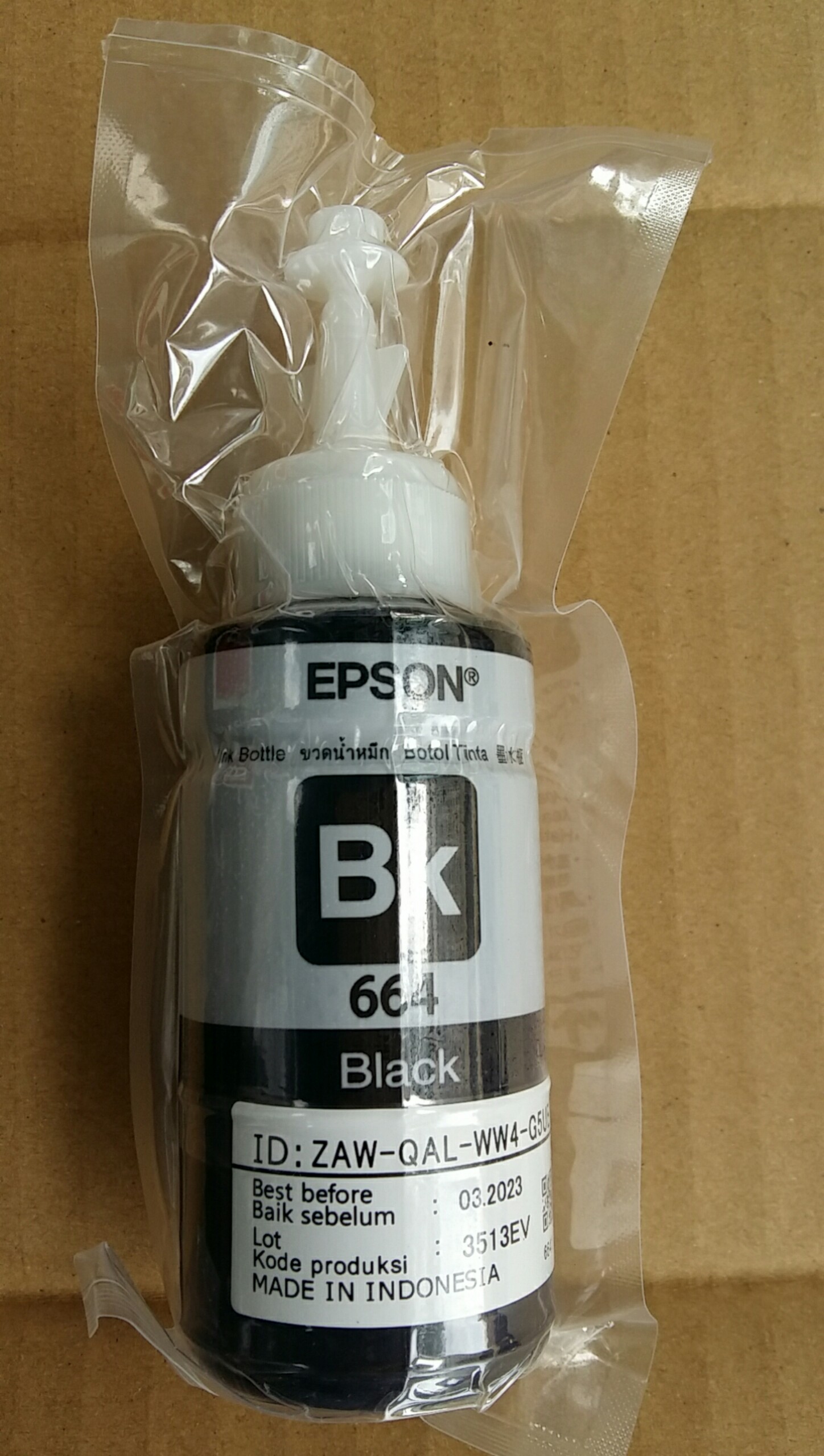Epson 664 BK màu đen-cho epson l300/310/350/360/L1300 hàng bóc máy